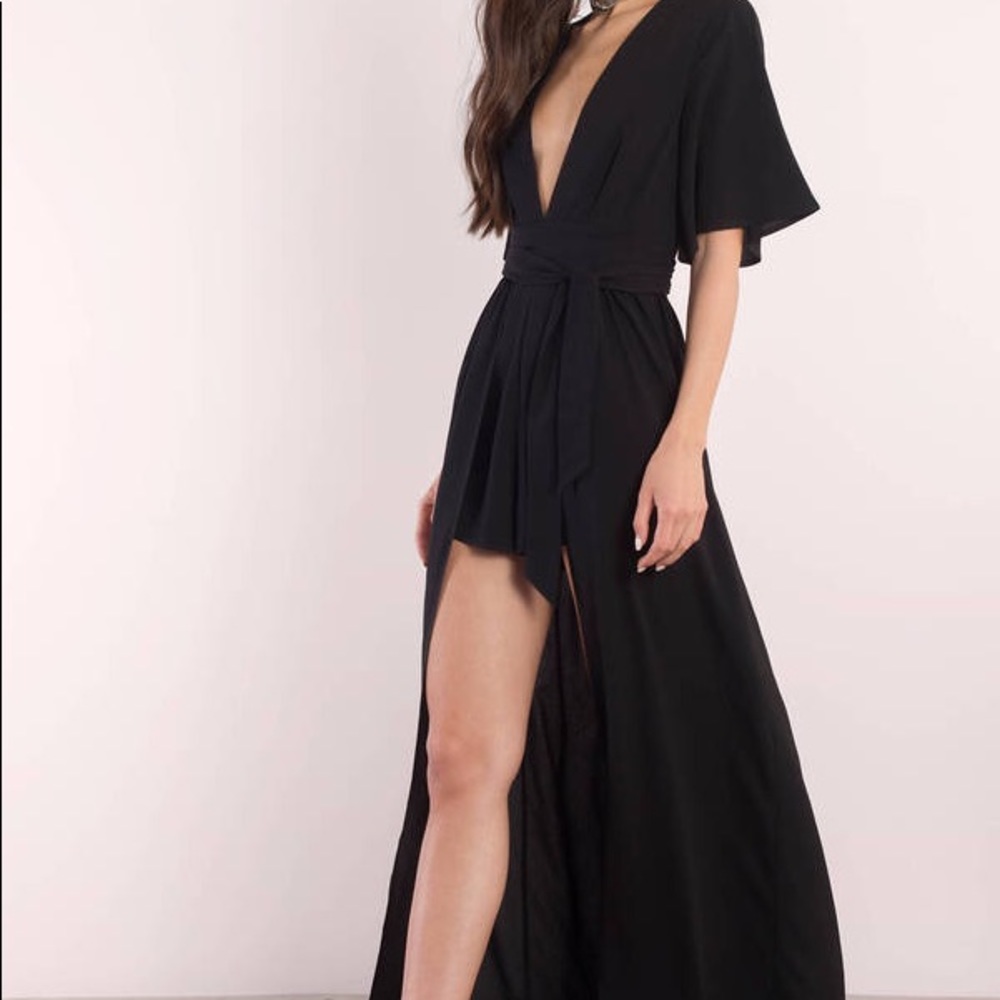 NWT black romper dress
